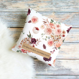 Moderne Pastell-Blume & Kraft-Personalisiertes Ges Kissen