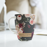 Moderne Pastell-Blume & Kraft-Personalisiertes Ges Milchtasse<br><div class="desc">Moderne Pastell-Blume & Kraft-Personalisiertes Geschenk</div>