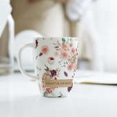 Moderne Pastell-Blume & Kraft-Personalisiertes Ges Milchtasse