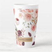 Moderne Pastell-Blume & Kraft-Personalisiertes Ges Milchtasse (Vorderseite)
