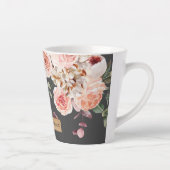 Moderne Pastell-Blume & Kraft-Personalisiertes Ges Milchtasse (Rechts)