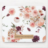 Moderne Pastell-Blume & Kraft-Personalisiertes Ges Mousepad (Vorne)