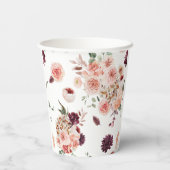 Moderne Pastell-Blume & Kraft-Personalisiertes Ges Pappbecher (Rückseite)