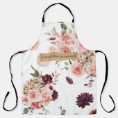 Moderne Pastell-Blume & Kraft-Personalisiertes Ges Schürze (Vorderseite)
