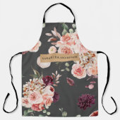 Moderne Pastell-Blume & Kraft-Personalisiertes Ges Schürze (Vorderseite)