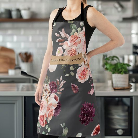 Moderne Pastell-Blume & Kraft-Personalisiertes Ges Schürze