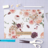 Moderne Pastell-Blume & Kraft-Personalisiertes Ges Seidenpapier (Handwerk)