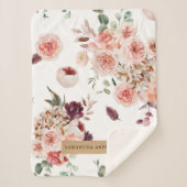 Moderne Pastell-Blume & Kraft-Personalisiertes Ges Sherpadecke (Vorderseite)