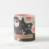 Moderne Pastell-Blume & Kraft-Personalisiertes Ges Tasse (Zentrum)