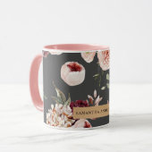 Moderne Pastell-Blume & Kraft-Personalisiertes Ges Tasse (Vorderseite Links)