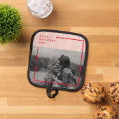 Moderne Pastell-Blume & Kraft-Personalisiertes Ges Topflappen (Oben Unten)