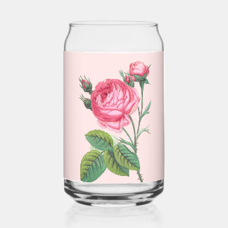 Moderne Pastell-Blumen mit rosa Rose Dosenglas