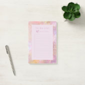 Moderne Pastell-Blumen-Monogramm Post-it Klebezettel (Büro)