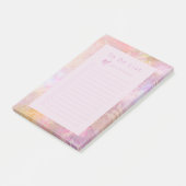 Moderne Pastell-Blumen-Monogramm Post-it Klebezettel (angewinkelt)