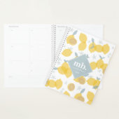 Moderne Pastell Citrus Lemons Monogram Ernennung Planer (Anzeige)