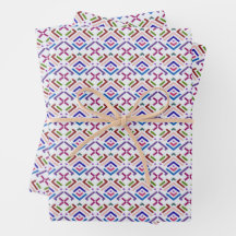 Moderne Pastell-Ethnische Geometrische Diamant-Mus