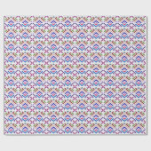 Moderne Pastell-Ethno-Geometrie-Diamantmuster Geschenkpapier (Flach)