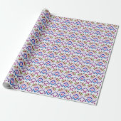 Moderne Pastell-Ethno-Geometrie-Diamantmuster Geschenkpapier (Ungerollt)
