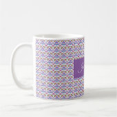 Moderne Pastell-Ethno-Geometrie-Diamantmuster Kaffeetasse (Links)