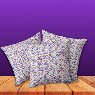 Moderne Pastell-Ethno-Geometrie-Diamantmuster Kissen