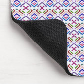 Moderne Pastell-Ethno-Geometrie-Diamantmuster Mousepad (Ecke)