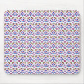 Moderne Pastell-Ethno-Geometrie-Diamantmuster Mousepad (Vorne)