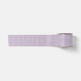 Moderne Pastell-Ethno-Geometrie-Diamantmuster Satinband