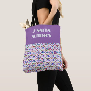 Moderne Pastell-Ethno-Geometrie-Diamantmuster Tasche