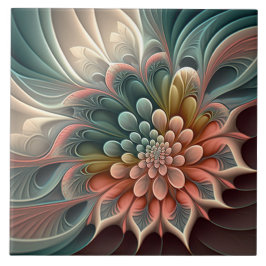 Moderne Pastell Fantasy Floral Fliese