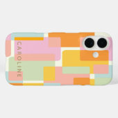 Moderne Pastell-Geometrische Formen Personalisiert Case-Mate iPhone Hülle (Rückseite (Horizontal))