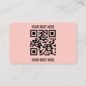 Moderne Pastell-Geometrische QR-Code Visitenkarte (Rückseite)