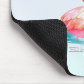 Moderne Pastell-Gestreift,Rosa Flamingos Mousepad (Ecke)