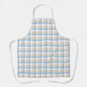 Moderne Pastell-Gingham-Weihnachten Schürze (Vorderseite)