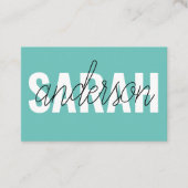 Moderne Pastell Grüne Schönheit Personalisiert Visitenkarte (Vorderseite)