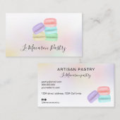 Moderne Pastell-Holographie-Makronen Visitenkarte (Vorne/Hinten)