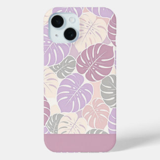 Moderne Pastell-Lila und Mauve-Tropische Monstera- Case-Mate iPhone Hülle