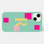 Moderne Pastell Monogram Case-Mate iPhone Hülle (Rückseite (Horizontal))