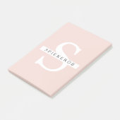Moderne Pastell Pink Beauty Personalisiert Name Post-it Klebezettel (angewinkelt)