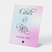 Moderne Pastell Pink Cloud Nine Cards & Geschenke Sockelschild (Vorderseite)