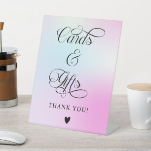 Moderne Pastell Pink Cloud Nine Cards & Geschenke Sockelschild