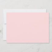Moderne Pastell Pink Minimalistische Schwangerscha Ankündigung (Rückseite)
