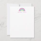 Moderne Pastell Rainbow Personalisiert Kids Mitteilungskarte (Vorderseite)