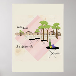 Moderne Pastell-Romanischer Urlaub Poster