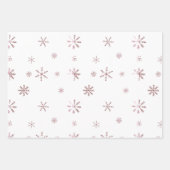 Moderne Pastell Snowflakes Geschenkpapier Set (Vorderseite)