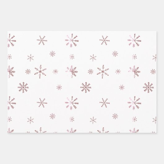 Moderne Pastell Snowflakes Geschenkpapier Set (Vorderseite)