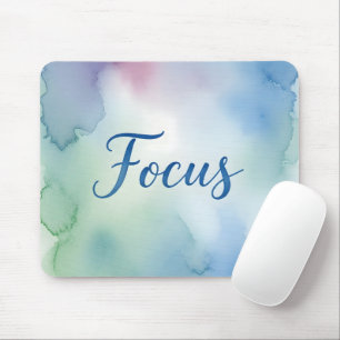 Moderne Pastell-Wasserfarbe Fokus Motivation Mousepad