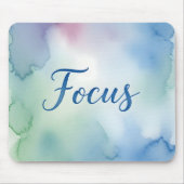 Moderne Pastell-Wasserfarbe Fokus Motivation Mousepad (Vorne)