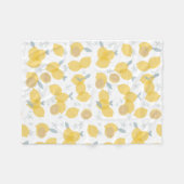 Moderne Pastell Zitrus Lemons Muster Fleecedecke (Vorderseite (Horizontal))