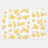 Moderne Pastell Zitrus Lemons Muster Geschenkpapier Set (Vorderseite 2)
