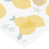 Moderne Pastell Zitrus Lemons Muster Großer Tischläufer (Ecke)